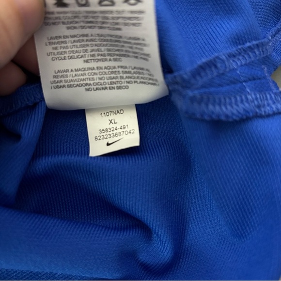 Nike Golf Dri-Fit Cubs MLB Polo Short Sleeve Blue Men's XL Shirt - Picture 9 of 9